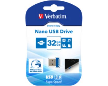 Slika USB 3.0 Flash Memory Drive  32GB Verbatim Nano Store'n'Stay, V098710