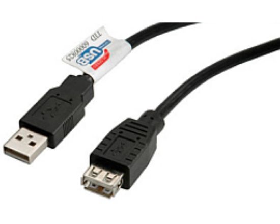 Slika USB 2.0 TIP A-A M/F  0.8 m, Roline, bež