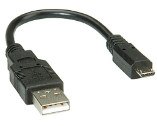 Slika USB 2.0 TIP A-Micro B M/M,  0.15 m, Roline
