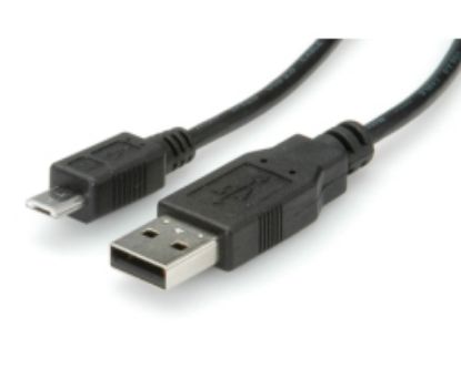 Slika USB 2.0 TIP A-Micro B M/M,  0.8 m, Roline