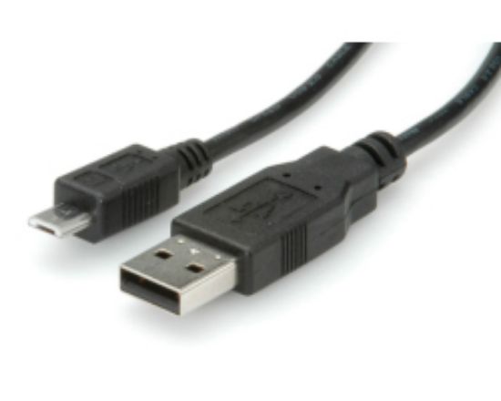 Slika USB 2.0 TIP A-Micro B M/M,  0.8 m, Roline
