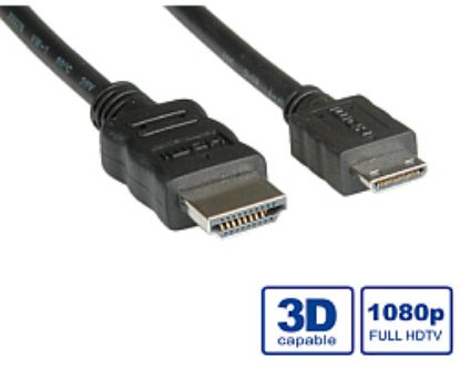 Slika HDMI kabel HDMI M - HDMI M (C - Mini)  2 m Roline VALUE High Speed with Ethernet