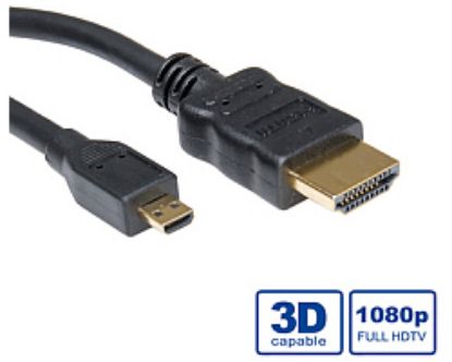 Slika HDMI kabel HDMI M - HDMI M (D - Micro) 2 m Roline VALUE High Speed with Ethernet