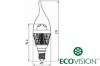 Slika E14,  3W, 2700K, 230lm, svijeća (125mm) EcoVision srebrna