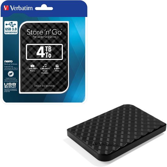 Slika USB 3.0  4 TB Verbatim Store'n'Go, crni, V053223
