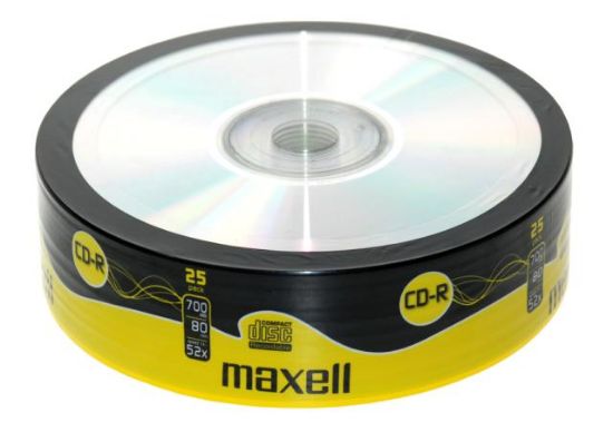 Slika CD Recordable 700MB Maxell 52x, 25 kom shrink