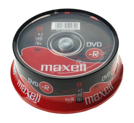 Slika DVD-R Maxell 4.7GB 16x, 25 kom spindle