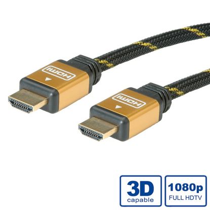 Slika HDMI kabel HDMI M - HDMI M  15 m Roline GOLD kabel sa mrežom