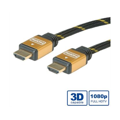 Slika HDMI kabel HDMI M - HDMI M   3 m Roline GOLD kabel sa mrežom