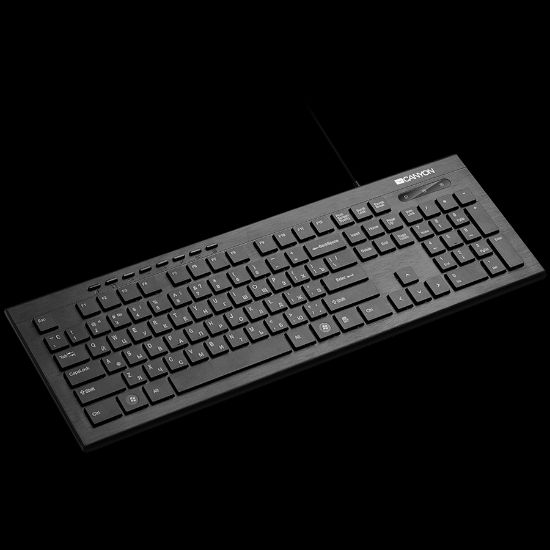 Slika CANYON CNS-HKB2-AD Black, Multimedia wired keyboard