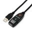 Slika USB 2.0 TIP A-A M/F  5.0 m, Axagon, aktivni produžni kabel, AC adapter opcionalno (AC-5V2A), Black