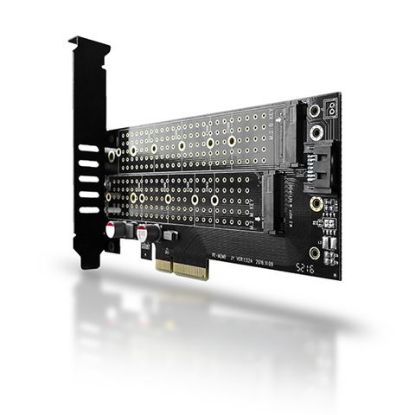 Slika PCIe x4 Axagon PCEM2-D, 1x NVMe M-key + 1 x NGFF (SATA)  B-key