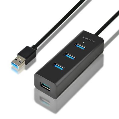 Slika USB Hub 3.0 4-port Axagon HUE-S2BL, Fast Charging do 2A