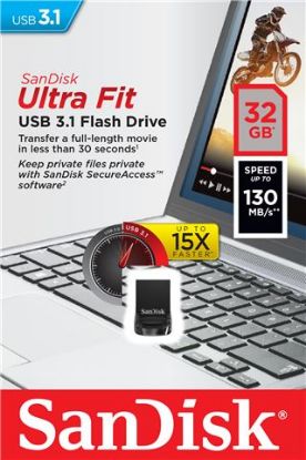 Slika USB 3.1 Flash Memory Drive  32GB SanDisk Ultra Fit SDCZ430-032G-G46 Black