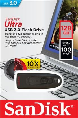 Slika USB 3.0 Flash Memory Drive 128GB SanDisk Ultra SDCZ48-128G-U46