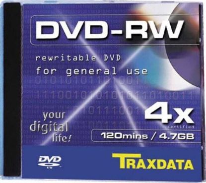 Slika DVD-RW Traxdata 4.7GB, 4x, Ritek