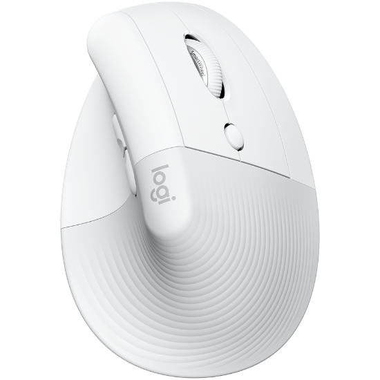 Slika Logitech Lift Vertical Ergonomic Mouse, OFF-WHITE/PALE GREY