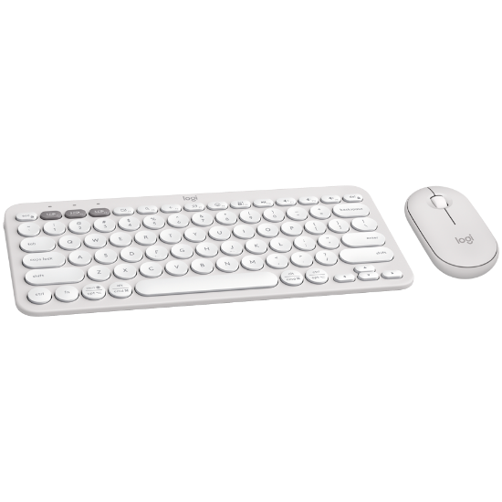 Slika Logitech Pebble 2 Bluetooth Keyboard Combo, TONAL WHITE