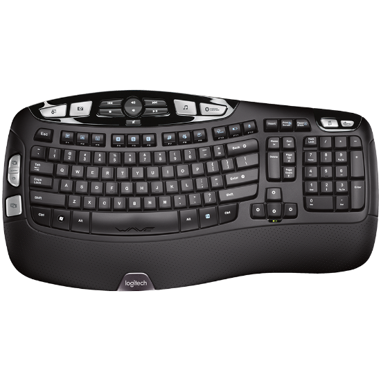 Slika Logitech Wave Bluetooth ergonomic keyboard, GRAPHITE