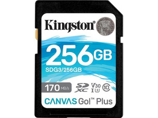 Slika Secure Digital card 256 GB Kingston Canvas Go! Plus SD, SDG3/256GB