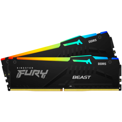 Slika DIMM DDR5 32 GB x2 Kit 6400 MHz Kingston FURY Beast Black EXPO, KF564C32BBEK2-64