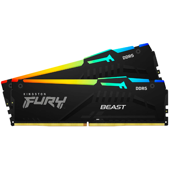 Slika DIMM DDR5 32 GB x2 Kit 6400 MHz Kingston FURY Beast Black EXPO, KF564C32BBEK2-64