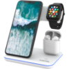 Slika CANYON WS-302 3in1 Wireless charger, with touch button for Running water light, White
