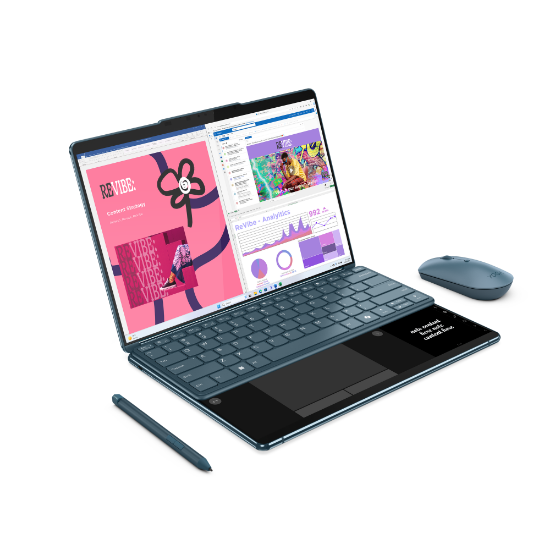 Slika Lenovo Yoga Book 9 13IMU9 U7-155U, 32G, 1T, 2x13.3" WQXGA+, Win11Pro, 83FF002TRM