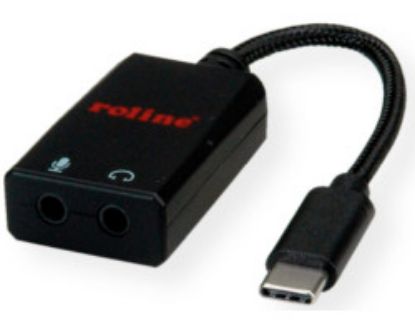 Slika Roline USB-C - 2×3.5mm audio adapter, M/F, 0.13m