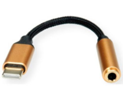 Slika Roline GOLD USB-C - 3.5mm audio adapter, M/F, 0.13m