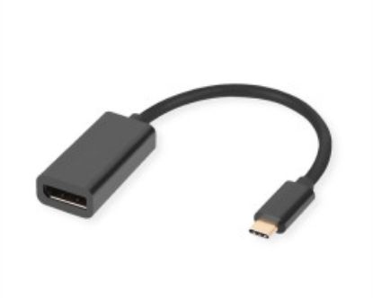 Slika USB3.1 Type C M na DisplayPort F v1.2 Roline adapter STANDARD, 4K-60Hz