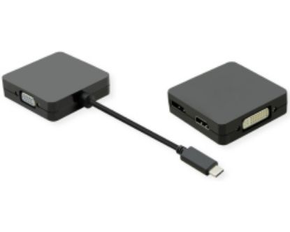 Slika USB3.1 Type C - VGA/DVI/HDMI/DP adapter, Roline VALUE