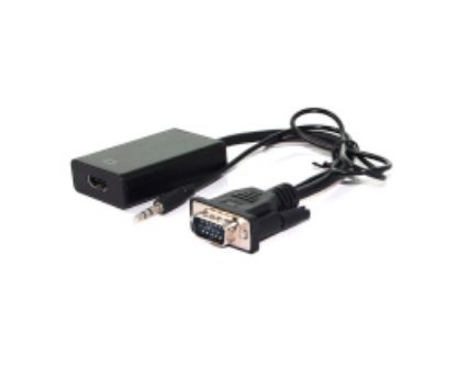 Slika VGA M + Audio - HDMI F adapter/kabel, Roline VALUE, 0.15m, crni