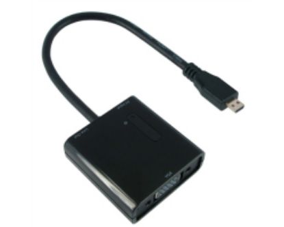 Slika Micro HDMI M - VGA F, adapter/kabel, Roline VALUE , 0.15m