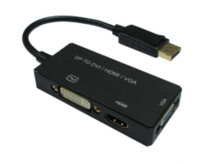 Slika Display Port M - VGA/DVI/HDMI F, aktivni adapter/kabel, Roline VALUE, 0.1m