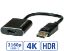 Slika Display Port M - HDMI F, v1.4, aktivni adapter/kabel, 4K60, Roline, 0.15m