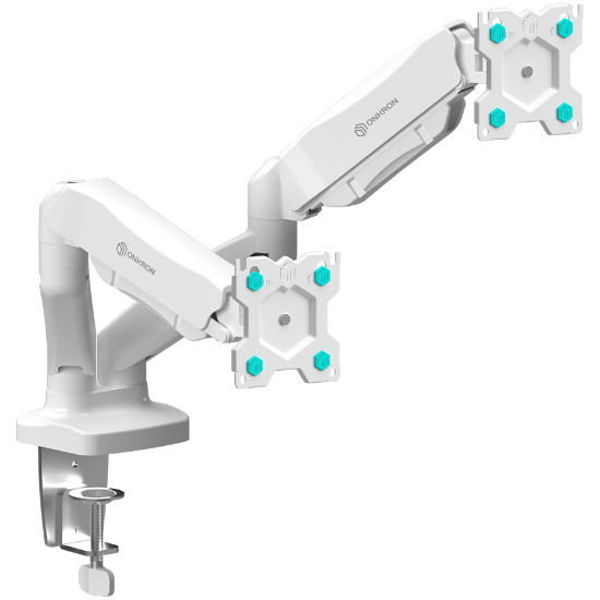 Slika ONKRON G160 Dual Monitor Desk Mount Stand for 13 to 32-Inch LCD LED Monitors up to 8 kg, White