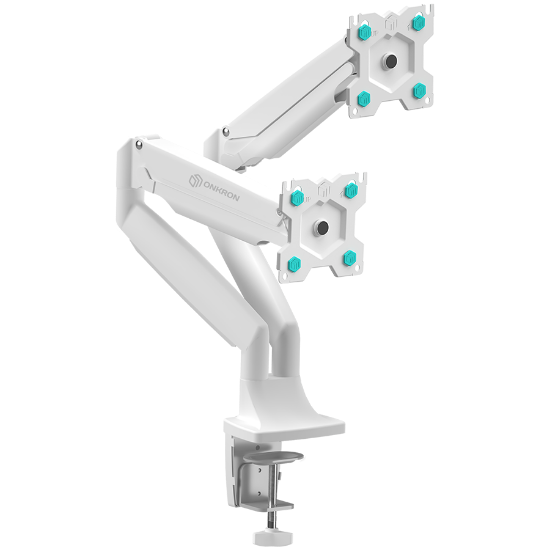 Slika ONKRON G200 Dual Monitor Desk Mount Stand for 13 to 32-Inch LCD LED Monitors up to 9 kg, White