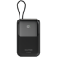 Slika Power bank CANYON OnPower 101 built-in cable, Black, 10000mAh