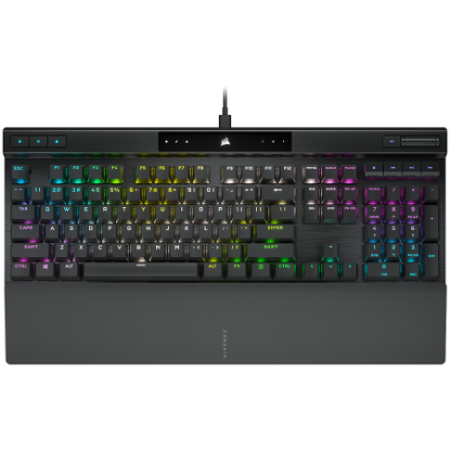 Slika Corsair K70 RGB PRO Mechanical Gaming Keyboard, Backlit RGB LED, CHERRY MX Red, Black, Black PBT Keycaps