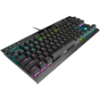 Slika Corsair K70 RGB TKL CHAMPION SERIES Optical-Mechanical Gaming Keyboard, Backlit RGB LED, CORSAIR OPX RAPIDFIRE, Black, Black PBT Keycaps