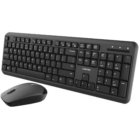 Slika Canyon SET-W20, Wireless combo set, Black