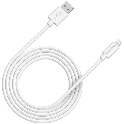 Slika CANYON MFI-12 USB-A to Lightning 2m cable, White