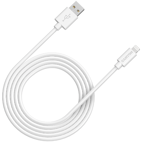 Slika CANYON MFI-12 USB-A to Lightning 2m cable, White