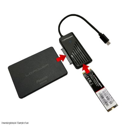 Slika USB3.2 Gen2x1 Type-C adapter za 2,5“ SATA HDD/SSD i m.2 NvME