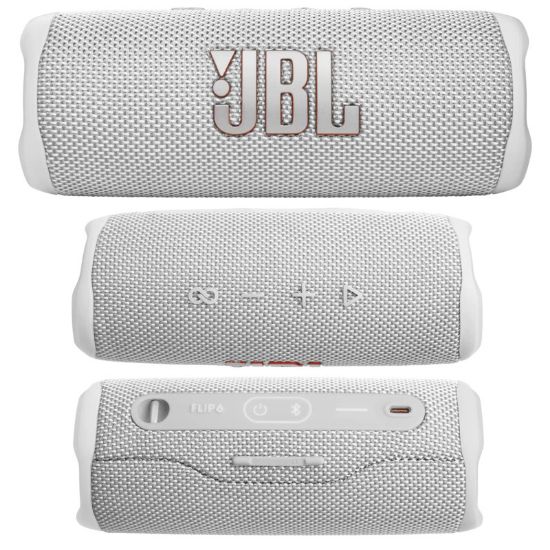 Slika JBL Flip 6 prijenosni zvučnik BT5.1, vodootporan IP67, bijeli