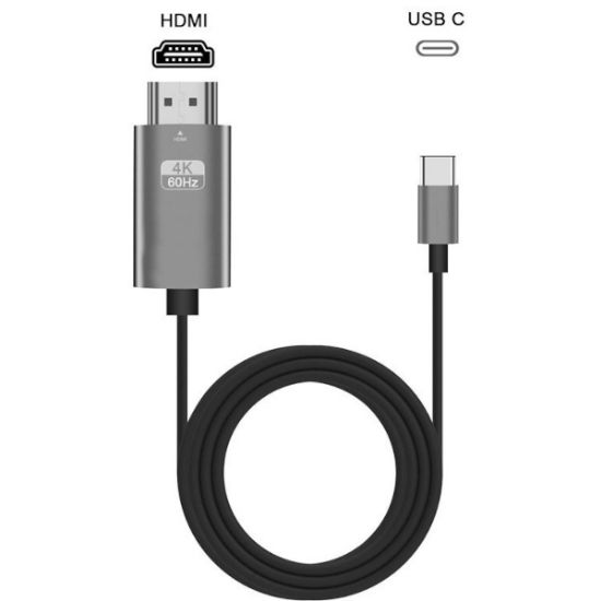 Slika USB3.1 Type C M - HDMI M kabel, Asonic, 2m, 4K-60Hz
