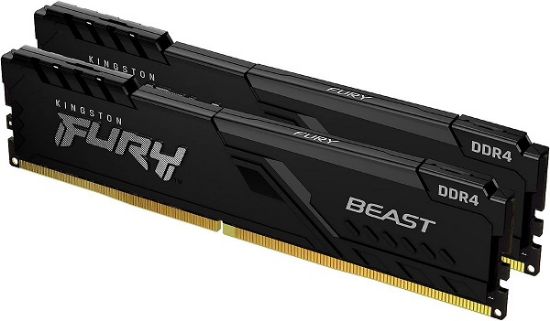 Slika DIMM DDR4 16 GB x2 Kit 3200 MHz Kingston FURY Beast, KF432C16BBK2/32