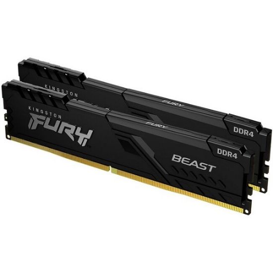 Slika DIMM DDR4 32 GB x2 Kit 3200 MHz Kingston FURY Beast, KF432C16BBK2/64	