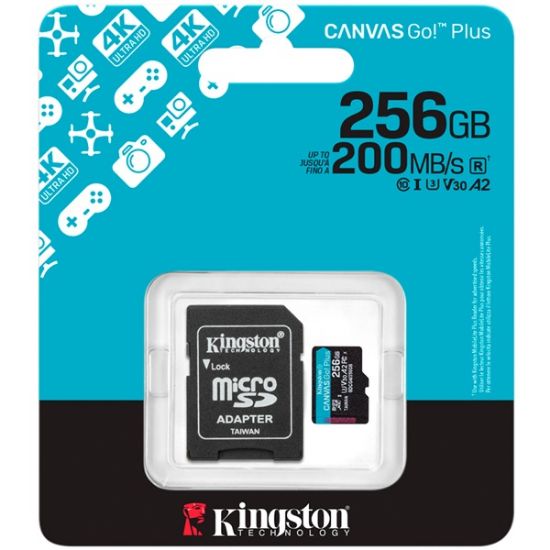 Slika Secure Digital card Micro 256 GB Kingston Canvas Go! Plus, SDCG4/256GB